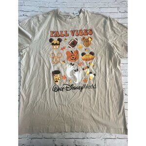 2025 Walt Disney World Halloween Fall Vibes Pumpkin Treats Adult Shirt Large